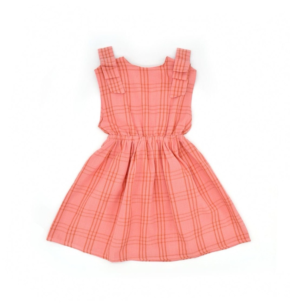 Folklore Las Niñas pink Agnes gingham dress and bloomers, sz 2